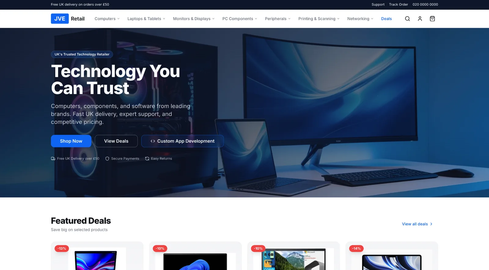JVE Retail - Technology E-Commerce website by TitanStudio