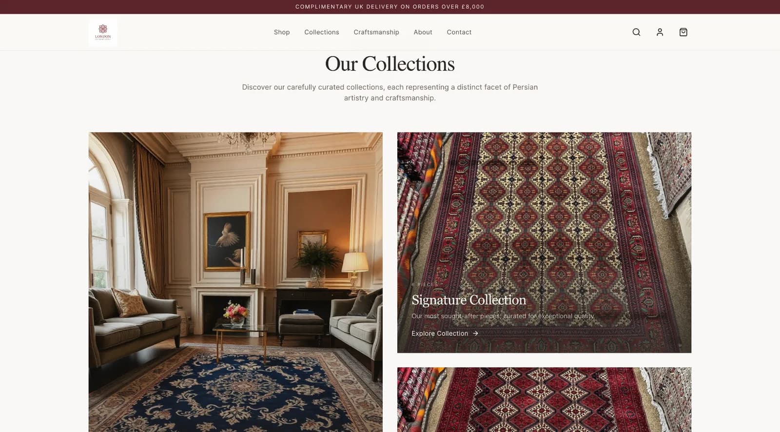 London Flooring Group - Luxury E-Commerce · Est. 1985 website by TitanStudio