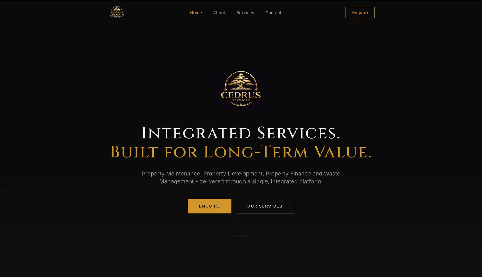Cedrus Services - Property Services website by TitanStudio